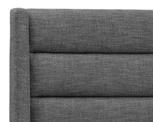 Sunpan EMMIT Bed - Queen - Contemporary Upholstered Design with Channel Tufting for Modern Comfort Quarry 102557V