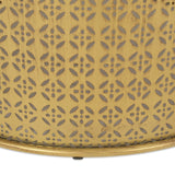 Christopher Knight Home® - Noble House - Noxon Boho Lace Cut Iron Coffee Table, Gold Brushed Brown