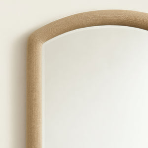 English Elm Arch Arch Rope Detailed Mirror Toffee Beige – Rope-Wrapped Arched Frame, Textured Coastal Finish, Versatile Décor Accent B2699P373680