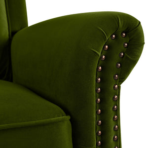 English Elm Christopher Knight Home® - 360° Swivel Recliner Plush Velvet Manual Rocker with Infinite Recline Support for Living Room Comfort Green N763P202666E