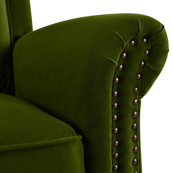 English Elm Christopher Knight Home® - 360° Swivel Recliner Plush Velvet Manual Rocker with Infinite Recline Support for Living Room Comfort Green N763P202666E