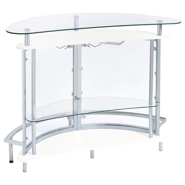 English Elm Strick & Bolton Matte Black Open Shelf Bar Cabinet with Glass Top for Modern Interiors B062P328721
