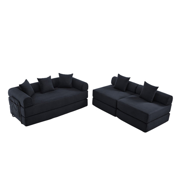 English Elm United We Win Convertible Folding Sofa Bed - Plush Corduroy, Memory Foam Comfort For Any Room! W1568S00248-GIGA