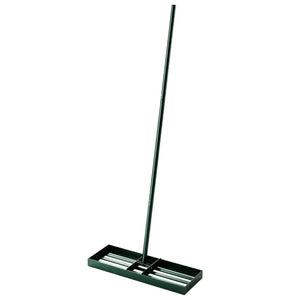 English Elm Outdoor Wide Head Leveling Rake with Adjustable Three Section Powder Coated Metal Handle T3971P481637