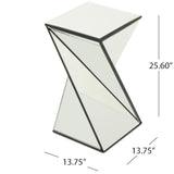 Christopher Knight Home® - Noble House - Amiel Geometrical Mirrored Side Table