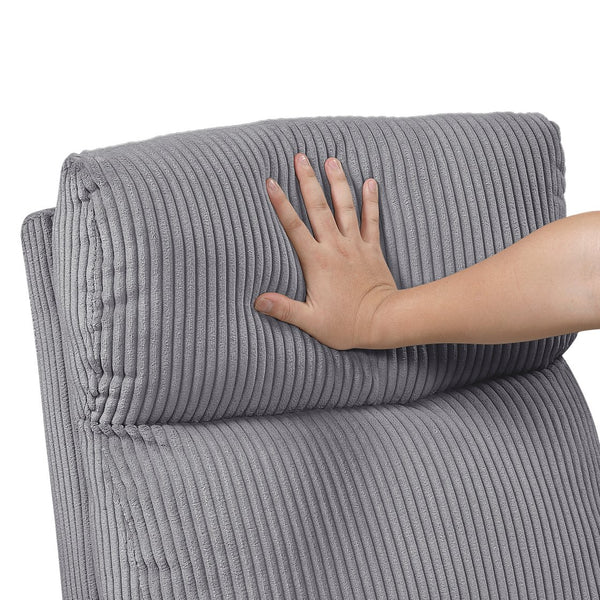 English Elm Contemporary Power Lift Chair Recliner with Plush Corduroy, Foam-Over-Coil Support & Side Pocket Dark Gray 31 L x 29 W x 24 H B011P395830