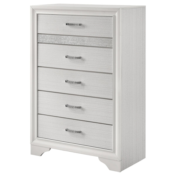 English Elm Annie Glamorous 6-Drawer Bedroom Chest With Crystal Embellishments For Chic And Organized Storage B062P378341