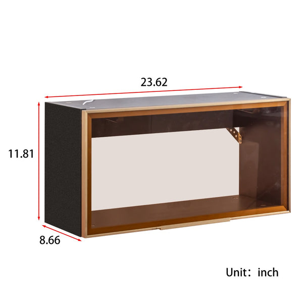 English Elm Large-capacity Wall Cabinet Matte Black Up-flip Door Spice Storage for Modern Kitchens W331P379953