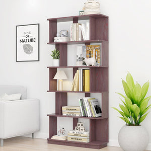English Elm 31.5" Tall 5-tier Mdf Bookcase Slim Open Shelving Unit for Office Bedroom Living Room Ox Blood Red W2899P444162
