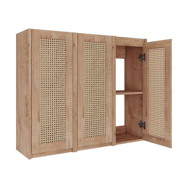 English Elm 36" Bathroom Side Cabinet - Modern Wall-Mounted Design With Soft-Close Doors For Organized Storage W999S00339