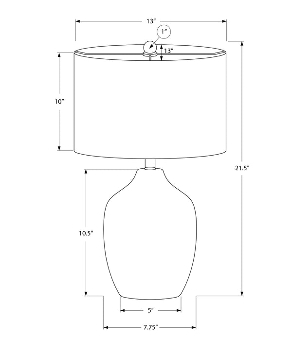 English Elm Lighting, Elegant 22" Black Ceramic Table Lamp With Ivory Shade - Versatile 3-Way Rotary Switch Design B2710P220124