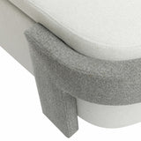 Christopher Knight Home® - Noble House - Large Versatile Storage Ottoman Bench: Spacious, Durable, And Stylish For Any Room ,White With Light Grey(51"*20"17")