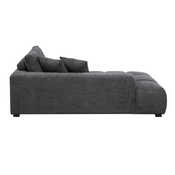 English Elm Chosen Chenille Sectional Sofa with Toss Pillows and Dual Chaises, Pocket Coil Seats, Durable Frame Gray 43 L x 81.88 W x 16.5 H B2726S00038