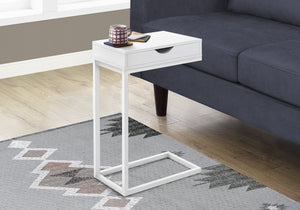 English Elm Accent 3-Tier Side Table with X-Frame Metal Base, Space-Saving End Table with Shelves for Living Room White 23 L x 17 W x 4 H B2710P219356