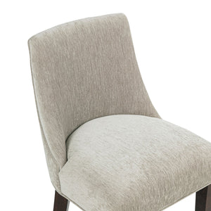 English Elm Beever Wood Chenille Counter Stool - Stylish Taupe Upholstery & Durable Rubberwood Frame Design B365P397948