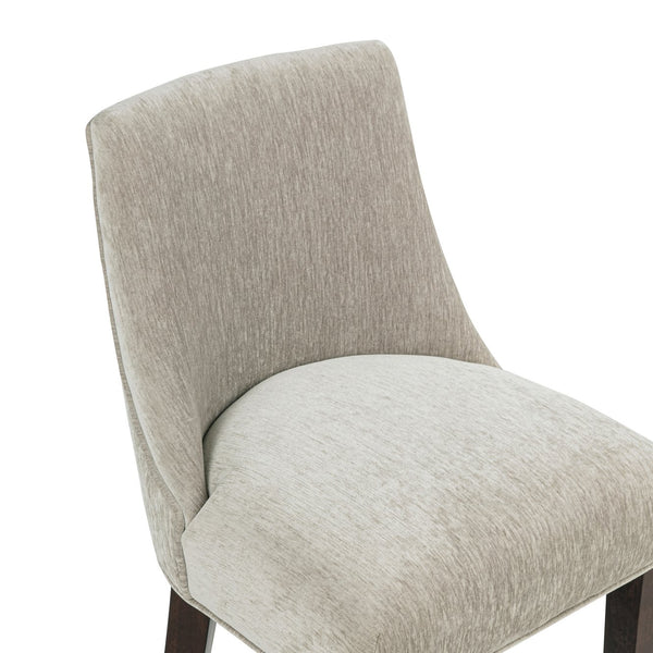 English Elm Beever Wood Chenille Counter Stool - Stylish Taupe Upholstery & Durable Rubberwood Frame Design B365P397948