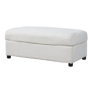 English Elm Christopher Knight Home® - 42.8" Oversized Chaise Lounge with Storage Ottoman, Corduroy Upholstery, USB Port & Cup Holders for Cozy Living Space Beige N765P350851W