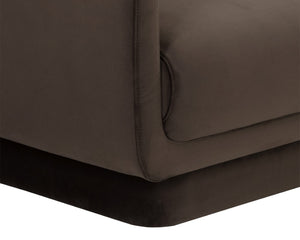 Sunpan EVERTON Sofa - Retro-Inspired Meg Dark Brown Design with Plush Cushions for Ultimate Comfort 111511
