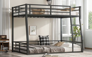 English Elm Metal Full Xl Over Queen Bunk Bed - Space-Saving Design For Teens & Adults, Durable, Noise-Free, No Box Spring! W1580S00141