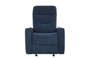 English Elm Paterson Microsuede Velvet Rocker Recliner Plush Swivel Chair for Living Room Blue B078P497893