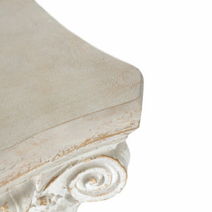 English Elm 16x16x24.5" Classical Scrollwork Pedestal with Distressed Gold Accents for Elegant Displays W2078P484428