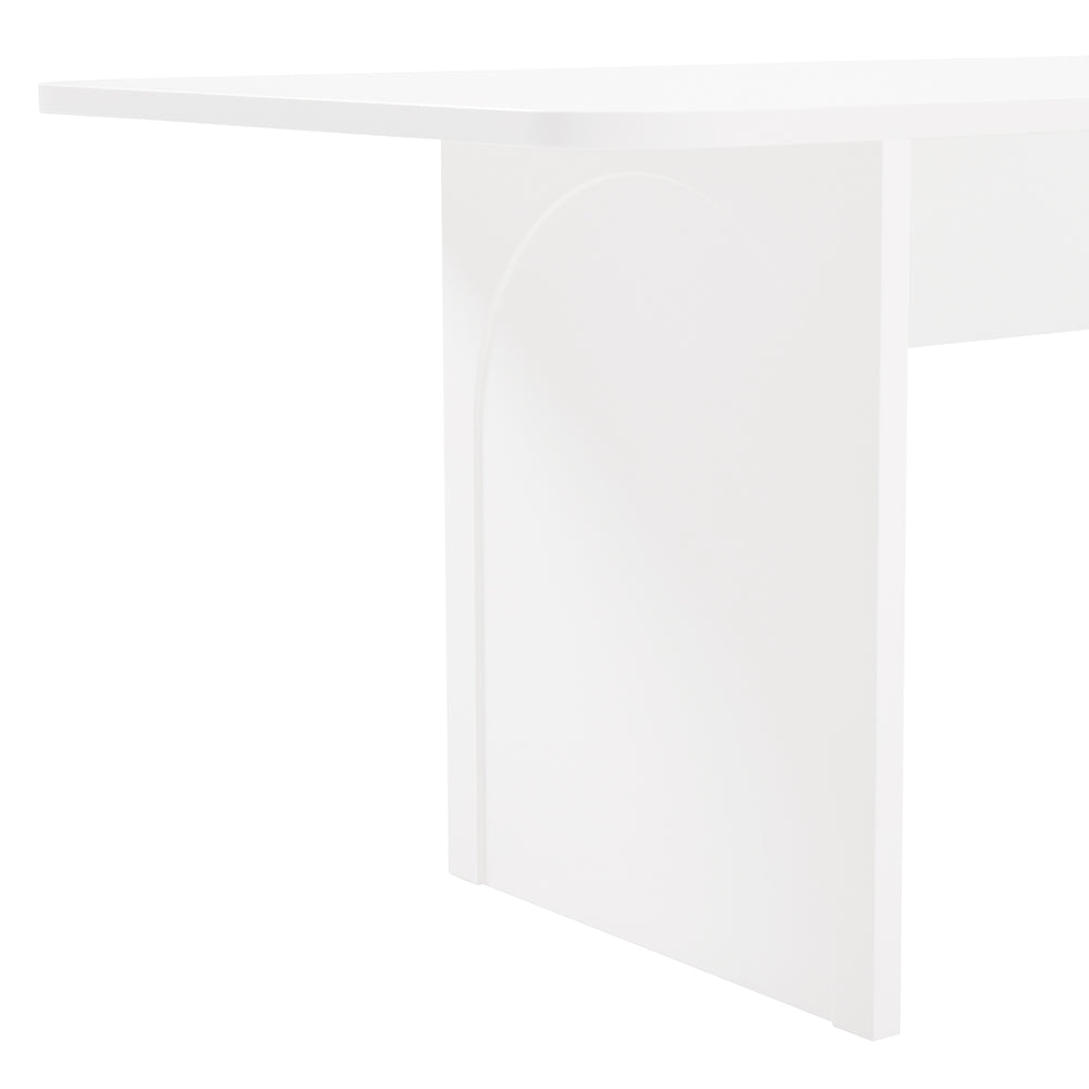 English Elm Ella 79" Dining Table in White – Modern MDF Rectangular 78.7" Table Seats 6-8 with Stable Thick Legs B365P397685