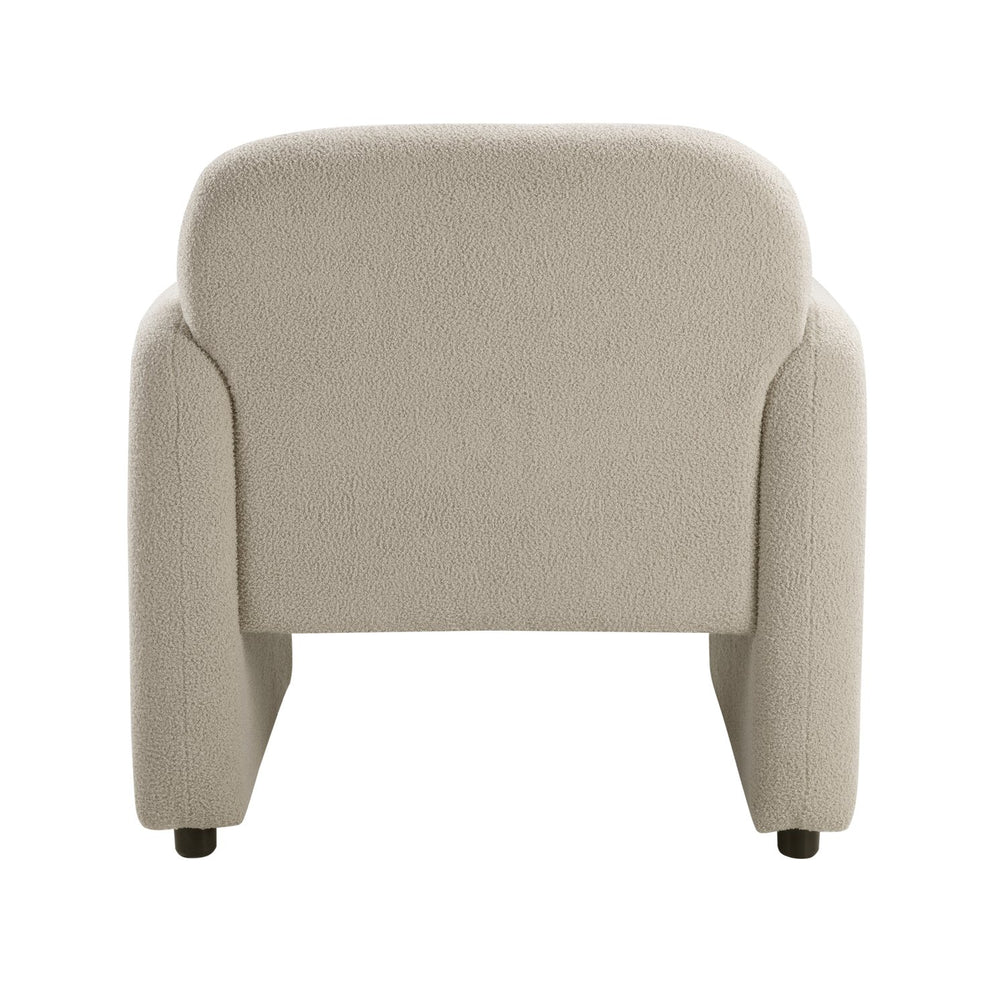 English Elm Contemporary Bouclé Accent Chair with Plywood Frame, Foam over Pocket Coils, Plush Pillow, 300lb Capacity taupe 30 L x 24.5 W x 24.5 H B011P308555