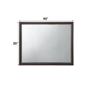 English Elm Madison Espresso Finish Mirror — Sleek Modern Espresso Frame, Minimalist Wall-Ready Reflective Accent Piece B2726P257344