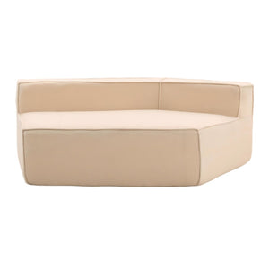 English Elm Beige Teddy Fleece Modular Floor Lounge Chair Foam Cushioned Cozy Dorm Living Room W3326P354557