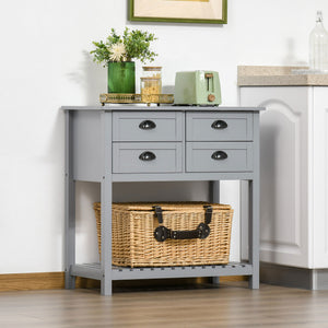 English Elm Homcom Stylish Coffee Bar Cabinet With 4 Drawers & Slatted Shelf - Perfect For Kitchen & Living Room! W2225P217412