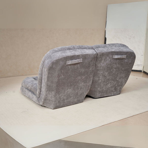 English Elm Convertible Fold-Out Double Sofa Bed with Thick Cushioning, Adjustable Backrest & Space-Saving Design Gray W244S00004