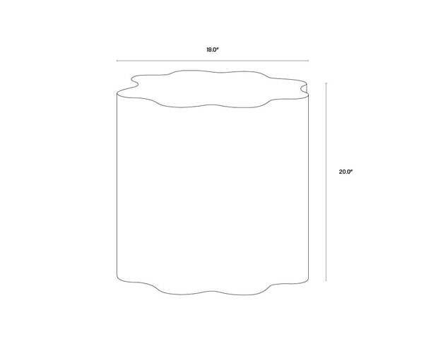 Sunpan Dahlia End Table - Elegant Floral Design with Curves to Elevate Your Living Space Aesthetic Gold Ombre