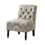 Madison Park Lola Transitional Tufted Armless Chair FPF18-0495 Taupe