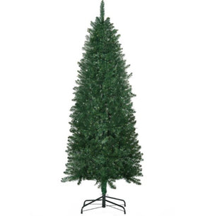English Elm Pencil Slim Snow Flocked Pre Lit Tree with Warm Led Glow for Entryways T3971P419369