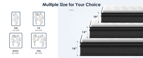 English Elm Full Size Mattress - 12-Inch Medium Firm Hybrid With Pocketed Coils For Cooling Comfort & Support W2889P310468