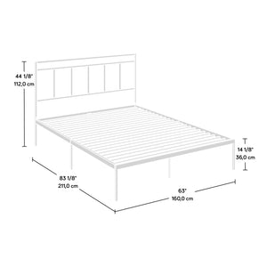 English Elm Queen Platform Bed with Headboard Black - Sturdy Metal Frame, Elevated Storage, Easy Assembly, Stylish Support B356P367792