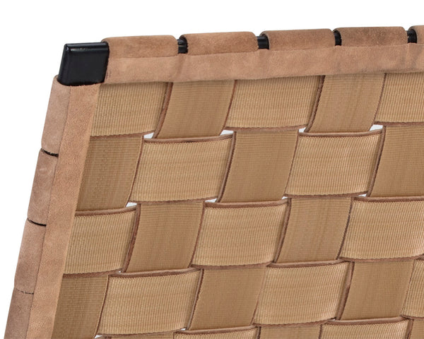 Sunpan Omari Lounge Chair - Handcrafted Light Tan Suede & Black Iron Frame for Unique Style & Comfort