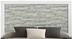 English Elm Modern/Contemporary Queen Panel Bed with Sleek Gray & White Finish, Solid Wood Headboard Footboard 90" White+gray 65.75 L x 35.75 W x 5.37 H B011P271951