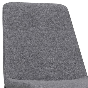 English Elm Savannah Grey Fabric Dining Chairs Set of 2 — Ergonomic Padded Seats, Sleek Black Metal Legs, Compact Durable Design B136P266920