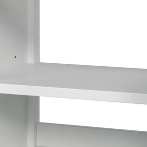 English Elm Christopher Knight Home® - 30" Bathroom Vanity with Ceramic Sink, Solid Wood Legs, Adjustable Shelf, Tip-Out Tray, Soft-Close Hinges, Silver Knobs, Moisture-Resistant Finish White N817P286250W