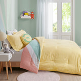 Urban Habitat Kids Rory Modern/Contemporary Rainbow Sunburst Reversible Cotton Comforter Set UHK10-0163 Yellow