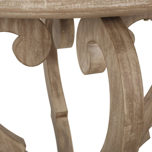 English Elm Christopher Knight Home® - End Table - Elegant French Country Accent Table With Hourglass Design & Natural Faux-Wood Finish N771P239454K