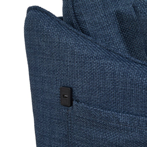English Elm 2 Seater Sofa with USB Charging, Button-Tufted Back & High-Density Foam Seats for Comfort and Durability Dark Blue W820P224384
