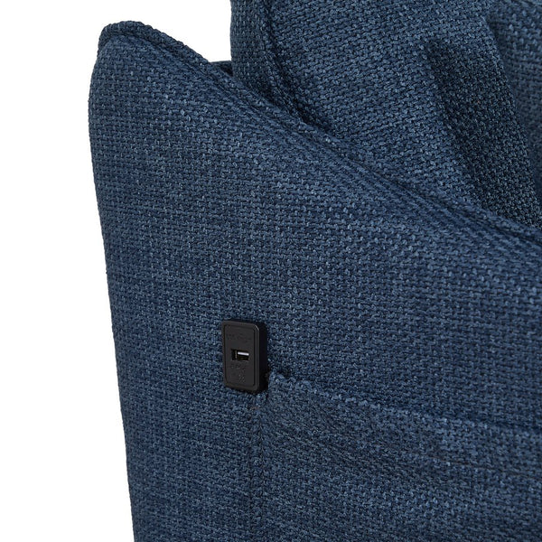 English Elm 2.5 Stylish Tufted Sofa with High-Density Foam, USB Charging Port, Metal Legs, Pillows Included Dark Blue W820P224374