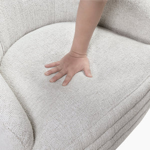 English Elm Contemporary Tufted Back Accent Chair with Reversible Removable Cushion, Solid Wood Legs, Cozy Upholstery Beige 31 L x 30.5 W x 31 H B011P379747