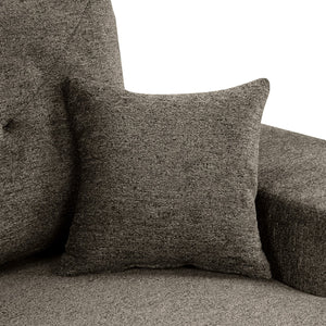 English Elm Reversible Velvet Sleeper Sectional Sofa Bed with Storage Chaise, Pull-Out L-Shaped Design, Stools Included Knox Charcoal SG000790AAE