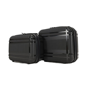 English Elm 6-piece Hard Shell Spinner Luggage Set Expandable Polypropylene with Combo Lock Black T3292P327435