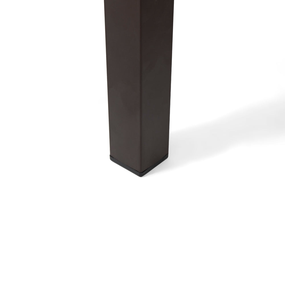 English Elm Christopher Knight Home® - LANKERSHIM 64 Teak Acacia Wood Dining Table 64” Square for 8, Slat Design, Bold Metal Legs, Durable Finish 66105.00