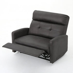 English Elm Christopher Knight Home® - Reclining Loveseat with Push-Back Recline, Plush Tufted Fabric Sofa, Compact Wall-Hugger Design Slate 61372.00MF