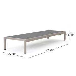 English Elm Christopher Knight Home® - Cape Coral Kd Chaise Lounge Set - Lightweight, Adjustable, Rust-Resistant For Ultimate Outdoor Relaxation 59993.00MSHMP2